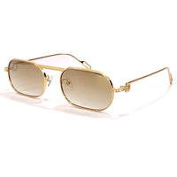 Vintage Fashion 2021 New Sunglasses Rectange Frameless Shades Gradient UV400 Summer Traveling Sun Glasses for Women