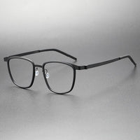 Eyeglasses Square Denmark Linde 9717 Titanium No Screw Korea Glasses Frames Optical Ultra-light Business Men's Reading Glasses