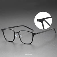 Eyeglasses Denmark Linde 9749 Titanium No Screw Korea Glasses Frames Optical Ultra-light Square Eyeglass Frames