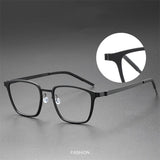 Eyeglasses Denmark Linde 9749 Titanium No Screw Korea Glasses Frames Optical Ultra-light Square Eyeglass Frames
