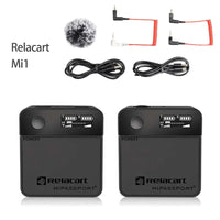 E-electronic Xinpu Relacart Mi1 Mipassport 2.4G Wireless Microphone System Portable Lavalier Mic Podcast Interview Vlogging for camera