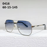0416 France Style Oval Pure Titanium Sunglasses Double Bridge Women Top-end Original Brand Luxury Eyeglasses with Originals