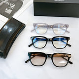 S-sunglasses Anti Radiation Computer Glasses For Volta Women Rectangular Black Acetate Frame Eyewear Anti Blue Light Blocking Ray Wellington Style Glasses Optical Spectacle Eyeglass Replaceable Lenses For Adult 99.9% UV Protection Blue Light