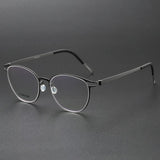 Titanium Eyeglass Frames Denmark Titanium No Screw Korea Glasses Frames Optical Ultra-light Business Luxury Glasses Men