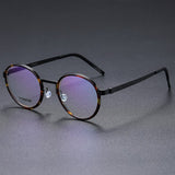 Eyeglass Frame Denmark Linde 9752 Titanium No Screw Korea Round Glasses Frames Optical Ultra-light Business For Men Women