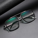 Optical Lenses Denmark Linde 9911 Titanium No Screw Korea Glasses Frames Optical Ultra-light Business Square Reading Glasses Men