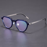 Round Glasses Light Luxury Men 1046 Denmark Titanium No Screw Korea Glasses Frames Optical Ultra-light Business Mens Glasses