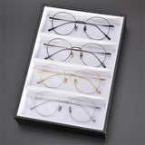 PT813 Handmade titanium eyeglass Round frame Glasses  myopia  prescription retro thin legs, flat light, and height options