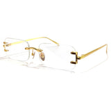Brand Design Sunglasses Women Rimless Sun Glasses Summer Rectangle Eyeglasses Drving Outdoor Fashion Eyewear
