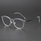 Round Denmark Linde 6506 Titanium No Screw Korea Glasses Frames Optical Ultra-light Business Prescription Diopter Glasses