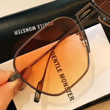 S-sunglasses G monster Unisex Eyeglasses Lens Titanium Frames For Tap Tap Optical Computer Double Bridge Design Eyewear Protection Radiation Protection Light Sunlight Blocking Frame Square Lens