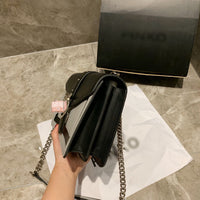 M-Handbag P.i.n.k.o 27-17cm Chain Shoulder Swallows Bag Messager Genuine Leather Cross-body Handbags
