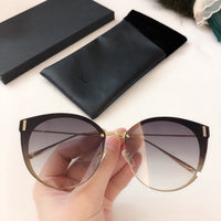 S-sunglasses Dior Women's Oval Cat Eye Sunglasses For CD0230S Lady Metal Shades Luxury Sunglasses Female Driving Glasses Fashion Women Mirror Eyewear Frame Metal Temple UV400