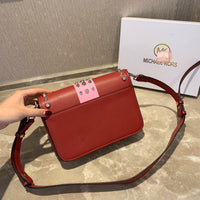 M-Handbag M.K 23-16cm Women Designer Rivet Shoulder Bag Ladies Top Handle Clutches Handbags Purse