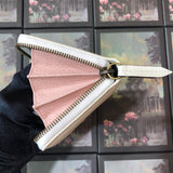 A-accessories GUCCI NO.524291 19-10-2.5cm Women’s Long PU Leather Wallet with Credit Card Holders Money Organizer Zipper Purse Wristlet Handbag