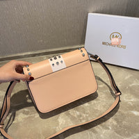 M-Handbag M.K 23-16cm Women Designer Rivet Shoulder Bag Ladies Top Handle Clutches Handbags Purse