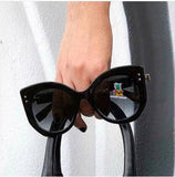 S-sunglasses Women Retro Metal Frame Mirrored Sunglasses Oversized Cat Eye Glasses eyewear for Fendi 0265