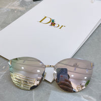 S-sunglasses Dior Women's Oval Cat Eye Sunglasses For CD0230S Lady Metal Shades Luxury Sunglasses Female Driving Glasses Fashion Women Mirror Eyewear Frame Metal Temple UV400