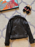 D-clothing Dior Riders Clothes Black/Red Leather Jacket Locomotive Suit