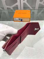 A-accessories NO.M62948 8.5-12.0-1.5cm Louis Vuitton Women's Short Purse Leather Medium Wallet Bifold Card Coin Holder Small Purses Buckle Zipper