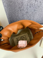 H-bag Loewe Women's Hammock Flamenco Knot Mini Bag Varsity Small Bag Leather Shoulder Bag Handbag