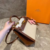 M-Handbag Hermès 28-23cm Womens Soft Leather Purses and Handbags Crossbody Bags Multifunctional Shoulder Bag Satchels for Women