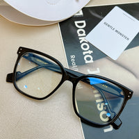 S-sunglasses New Fashion Oversized Square Black Frame Eyewear  Gentl Monster For Ata Acetate Frame Eyeglasses UV Spectacles Plain Replaceable Lens Blue Light Glasses with Myopia Frame for Men Women