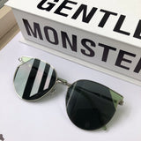 S-sunglasses New Gentle Monster man or Women eyeware UV400 Retro Flatba Sunglasses Classic Small Round Metal Frame For MIMICHIC