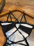 D-clothing Zimmermann Women's Halter One Piece Swimsuits Braid Macrame Ruched Tummy Control Swimwear