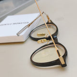 S-sunglasses 2021 Gentle Glasses For Jojo With White Round Case in Metal Frame with Anti Radiation and Anti Reflective for Women/Anti Radiation/Blue Light/Replaceable Optical Lens/Metal Hinge/High Quality Hinge/High quality/Eye glasses on sale