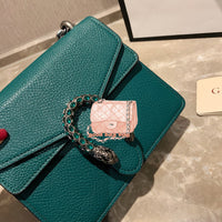 M-Handbag GUCCI 20cm Ladies Vintage Printing Wide Shoulder Strap Messenger Bag Small Square Bag
