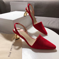 S-shoe R.E.J.I.N.A P.Y.O Women Casual Cusp Toe High Heeled Pumps Ankle Strap Shoes