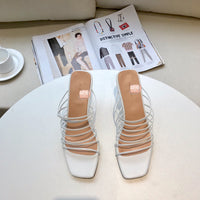 S-shoe R.E.J.I.N.A P.Y.O Polished Crisscrossed High Heel Sandal Open Toe Ankle-Strap Dress Platform Sandal