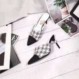 S-shoe Women's Chunky Thick Slippers-Summer Sandals Peep Toe Slip On Casual Shoes