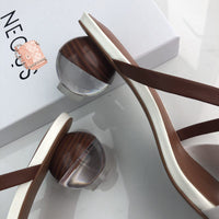 S-shoe N.E.O.U.S Women's Dancing Sandals Fashion Rumba Waltz Prom Latin Salsa Party Shoes Low-Heel Sandals