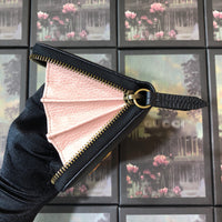 A-accessories GUCCI NO.524291 19-10-2.5cm Women’s Long PU Leather Wallet with Credit Card Holders Money Organizer Zipper Purse Wristlet Handbag