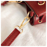 L-package Women Bag With Colorful Strap Bucket Bag Women PU Leather Shoulder Bags Messenger Bags with 2-Style Strap