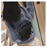 P-package Saddle Shoulder Bag for Women Fashion Small Top Handle Handbag Crossbody Handbag Purse
