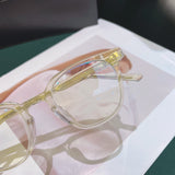 S-sunglasses G monster Unisex Reading Glasses For Lutto Round Reading Ultralight Resin Clear HD Lens Presbyopic Hyperopia Eyeglasses Transparent Retro Computer Anti-Blue lens Eyewear