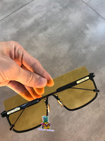 S-sunglasses t.h.e w.i.z & t.h.e o.w.n.e.r Oversized Square Gradient Mirror lens Rimless Sunglasses