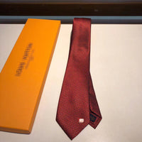 A-accessories Louis Vuitton Men's Cotton Solid Stripe Skinny Tie Slim Necktie For Wedding Party