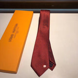A-accessories Louis Vuitton Men's Cotton Solid Stripe Skinny Tie Slim Necktie For Wedding Party
