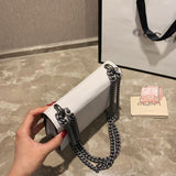 M-Handbag GUCCI 20cm Ladies Vintage Printing Wide Shoulder Strap Messenger Bag Small Square Bag