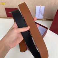 A-accessories S.a.l.v.a.t.o.r.e F.e.r.r.a.g.a.m.o 3.5cm Men's Genuine Leather Dress Belt Handmade 100% Cow Leather Fashion & Classic Designs for Work Business and Casual