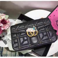 H-bag GUCCI Marmont 443496 Cross-body bag for women Handbag Leather Designer Fashion Single Shoulder Messager Bags