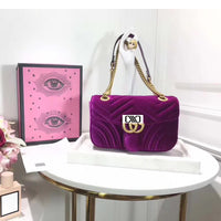 H-bag GUCCI Marmont 446744a Cross-body Bag for Womens Handbag Designer Fashion Single Shoulder Messager Bags-purple