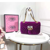 H-bag GUCCI Marmont 446744a Cross-body Bag for Womens Handbag Designer Fashion Single Shoulder Messager Bags-purple