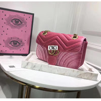 H-bag GUCCI Marmont 446744a Cross-body Bag for Womens Handbag Designer Fashion Single Shoulder Messager Bags-purple