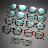 Luxury Man Glasses Round Denmark Linde 6603 Titanium No Screw Korea Glasses Frames Optical Ultra-light Business