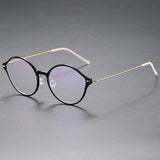 Men Women's Eyeglasses Denmark Linde 6558 Titanium No Screw Korea Glasses Frames Optical Ultra-light Business Glasses